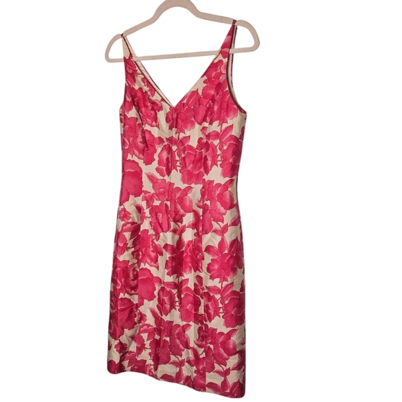 Ann Taylor Women's Petite Silk Floral Cocktail Dress - Picture 2 of 7